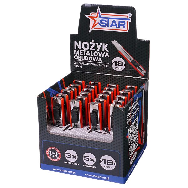 NOŻYK METALOWA OBUDOWA 18MM