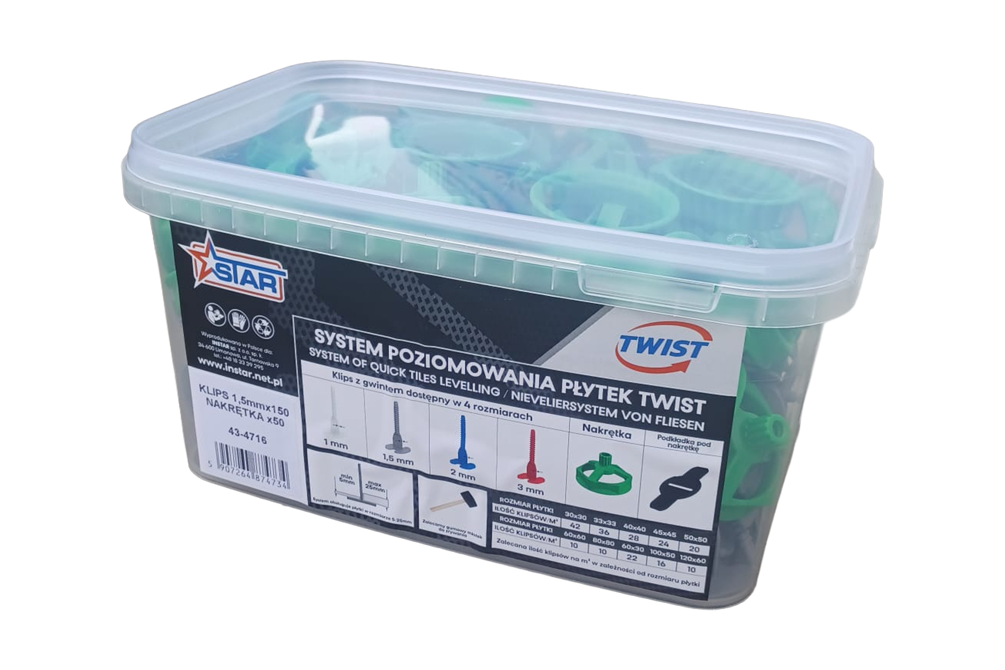 system poziomowania płytek twist star